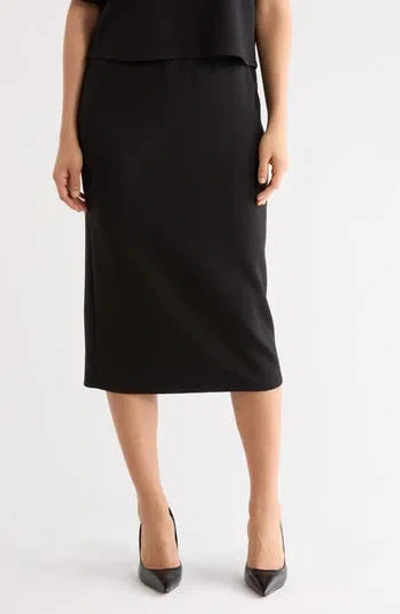Nordstrom Rack Scuba Midi Skirt In Black