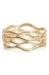 Nordstrom Rack Sculpted Bangle Bracelet In Gold