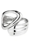 Nordstrom Rack Sculpted Hinge Bracelet In Silver
