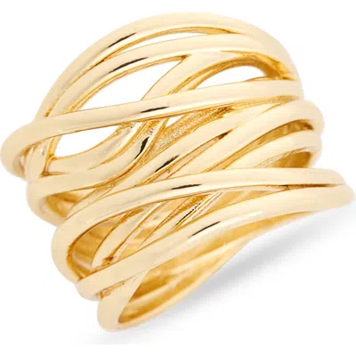 Nordstrom Rack Sculpted Strand Ring In Gold