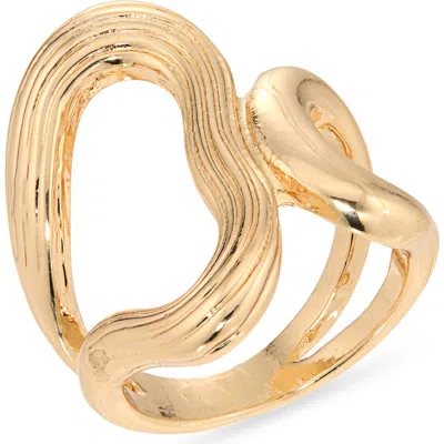 Nordstrom Rack Sculptural Open Textured Ring In Gold