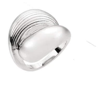 Nordstrom Rack Sculptural Texture Dome Ring In Metallic