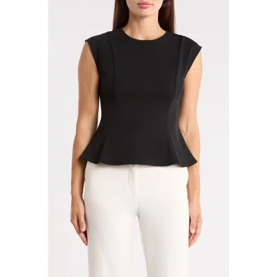 Nordstrom Rack Seamed Peplum Top In Black