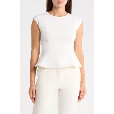Nordstrom Rack Seamed Peplum Top In Neutral