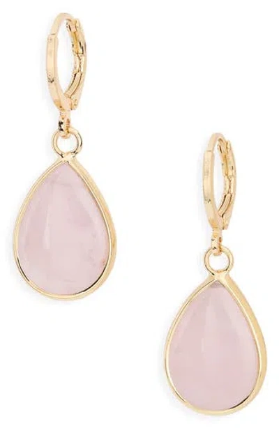 Nordstrom Rack Semiprecious Stone Teardrop Earrings In Brown