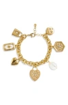 Nordstrom Rack Sentiment Charm Bracelet In Multi