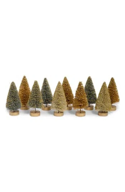 Nordstrom Rack Set Of 10 Bottle Brush Trees In Multi