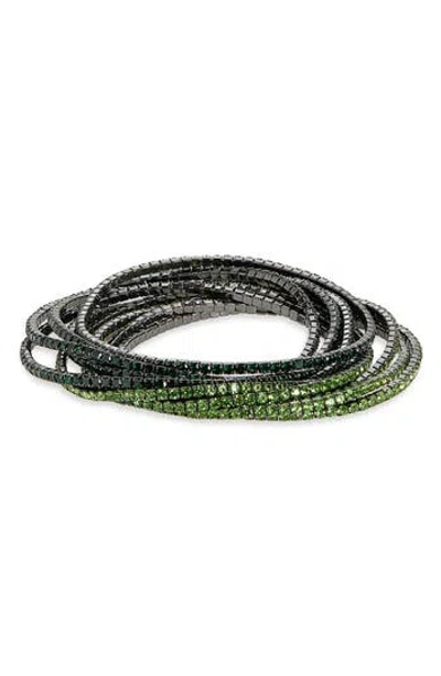 Nordstrom Rack Set Of 10 Crystal Stretch Bracelets In Multi
