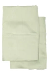 Nordstrom Rack Set Of 2 460 Thread Count Cotton Sateen Pillowcases In Green Desert