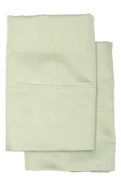 Nordstrom Rack Set Of 2 460 Thread Count Cotton Sateen Pillowcases In Green Desert