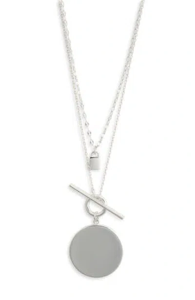 Nordstrom Rack Set Of 2 Demi Fine Disc Pendant Necklaces