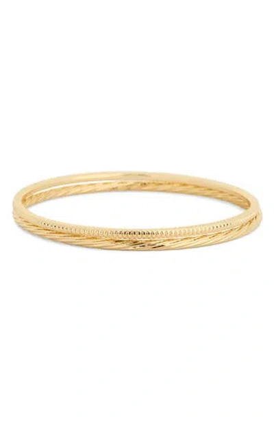 Nordstrom Rack Set Of 2 Demi Fine Textured Bangle Bracelets