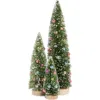 Nordstrom Rack Set Of 3 Bottlebrush Tree Decor In Green Gables Multi