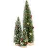 Nordstrom Rack Set Of 3 Bottlebrush Tree Decor In Red Rush Multi
