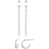 Nordstrom Rack Set Of 3 Demi Fine Earrings In White