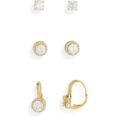 Nordstrom Rack Set Of 3 Earrings In Gold