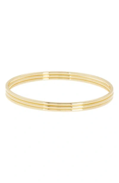 Nordstrom Rack Set Of 3 Everyday Bangle Bracelets In Gold