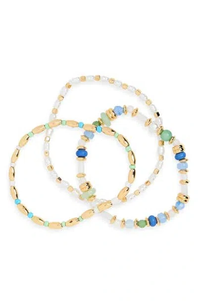 Nordstrom Rack Set Of 3 Stretchy Beaded Bracelets In Multi