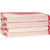 Nordstrom Rack Set Of 4 Cabana Stripe Beach Towels In Pink Dune