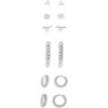 NORDSTROM RACK NORDSTROM RACK SET OF 6 CUBIC ZIRCONIA ASSORTED STUD, DROP & HUGGIE HOOP EARRINGS