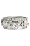 Nordstrom Rack Set Of 8 Assorted Bangle Bracelets In Rhodium