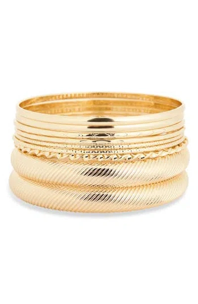 Nordstrom Rack Set Of 9 Bangle Bracelets In Purple