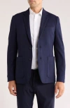 Nordstrom Rack Shadow Plaid Knit Sport Coat In Blue