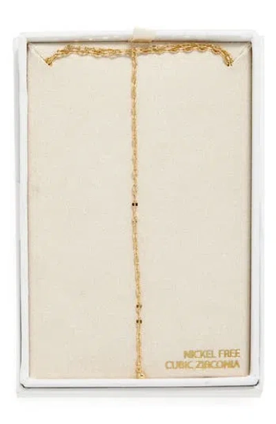 Nordstrom Rack Shimmer Chain Y-necklace In Gold