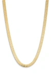 Nordstrom Rack Shimmer Dust Snake Chain Necklace In Burgundy