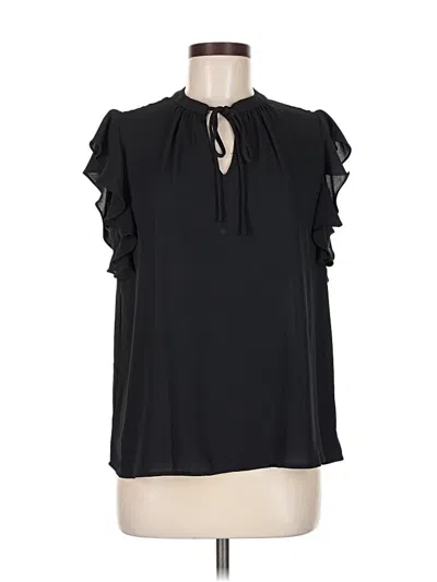 Pre-owned Nordstrom Rack Short Sleeve Blouse In Black