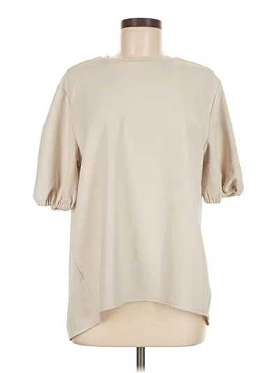 Pre-owned Nordstrom Rack Short Sleeve Blouse In Brown