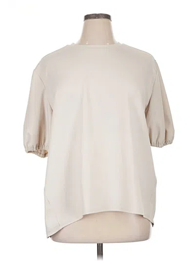 Pre-owned Nordstrom Rack Short Sleeve Blouse In Ivory