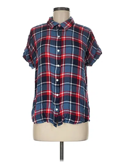 Pre-owned Nordstrom Rack Short Sleeve Button Down Shirt In Blue