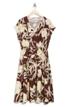 Nordstrom Rack Short Sleeve Button Front Dress In Multi