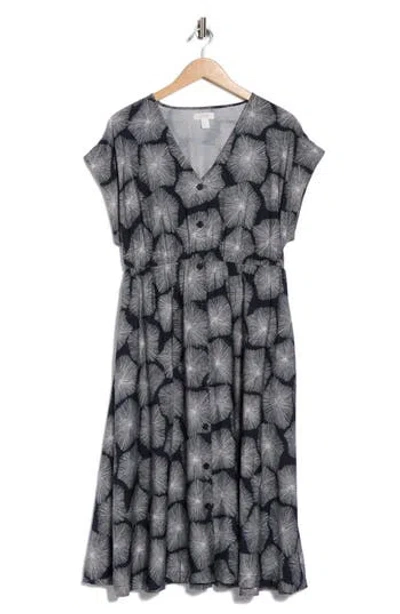 Nordstrom Rack Short Sleeve Button Front Dress In Multi