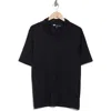 Nordstrom Rack Short Sleeve Cotton & Linen Blend Johnny Collar Polo