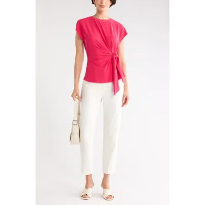 Nordstrom Rack Short Sleeve Tie Detail Top In Pink