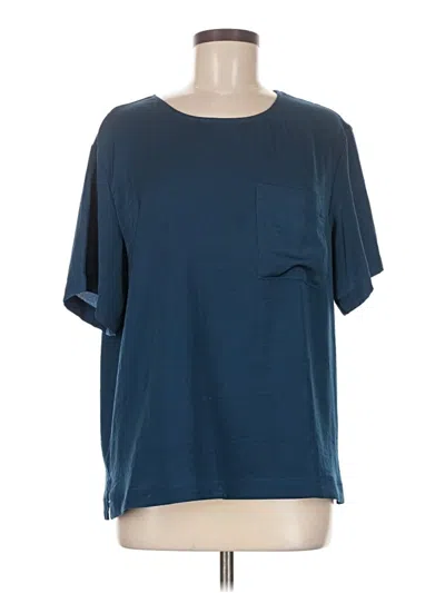 Pre-owned Nordstrom Rack Short Sleeve Top Blue Crew Neck Tops