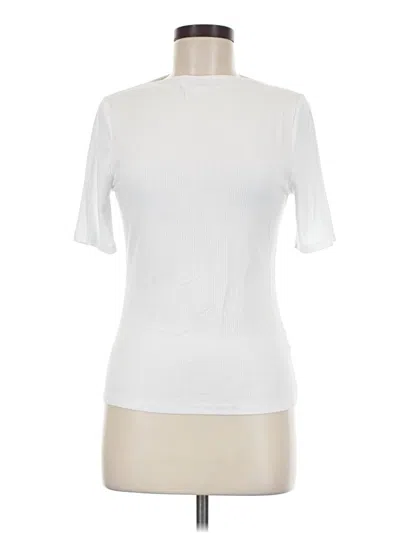Pre-owned Nordstrom Rack Short Sleeve Turtleneck In White