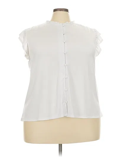 Pre-owned Nordstrom Rack Sleeveless Blouse In White