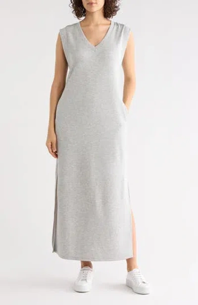 Nordstrom Rack Sleeveless Scuba Maxi Dress In Gray