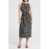 Nordstrom Rack Sleeveless Tie Waist Linen Blend Midi Dress