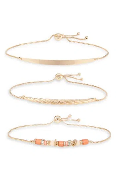 Nordstrom Rack Slider Chain Bracelet In Gold