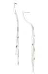 Nordstrom Rack Snake Chain Tassel Drop Earrings In Silver