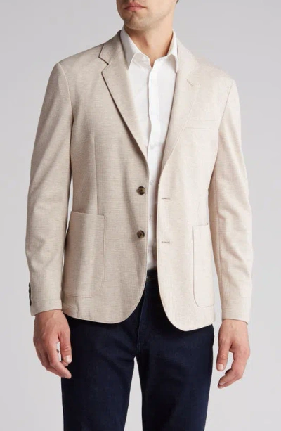 Nordstrom Rack Soft Knit Sport Coat In Tan Canatabria Tooth