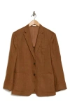 Nordstrom Rack Solid Notch Lapel Linen Sport Coat In Brown Bison