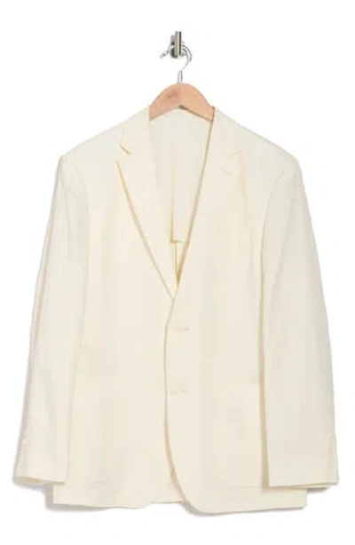 Nordstrom Rack Solid Notch Lapel Linen Sport Coat In Ivory Pristine