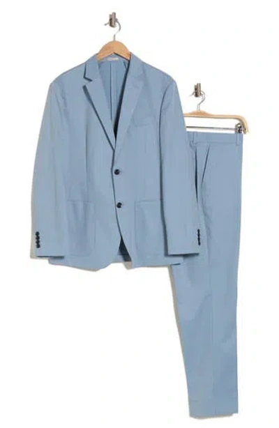 Nordstrom Rack Solid Notched Lapel Suit In Grey Blue