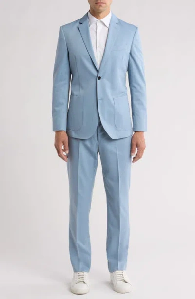 Nordstrom Rack Solid Notched Lapel Suit In Grey Blue