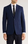Nordstrom Rack Solid Peak Lapel Silk Sport Coat In Blue